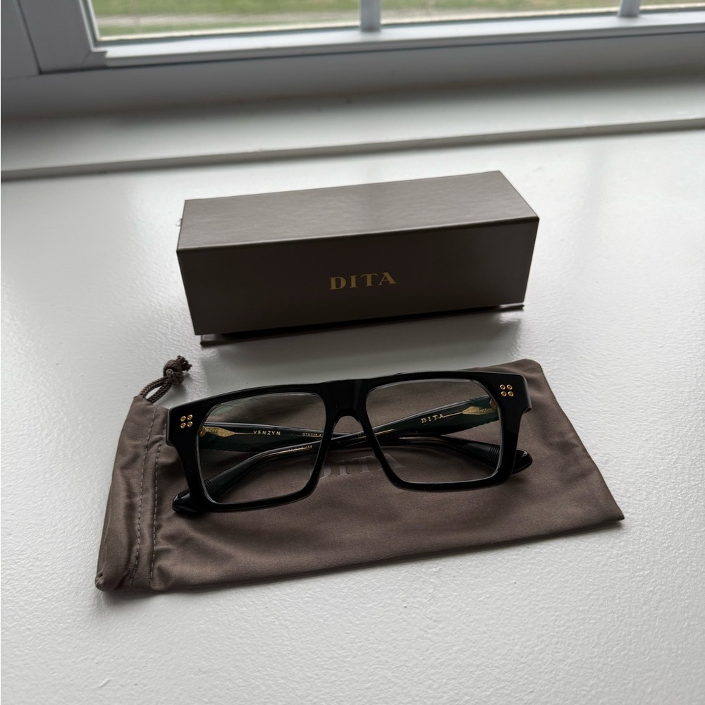DITA Black Square Glasses